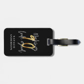 moderne Typografie Gold 90. Geburtstag Gepäckanhänger (Rückseite horizontal)