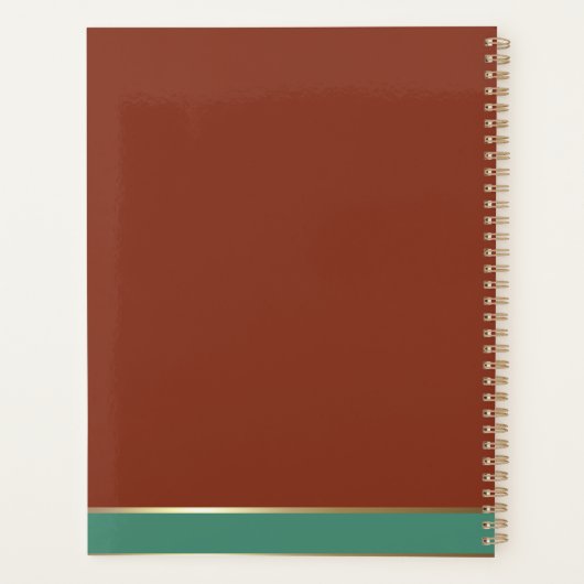 Moderne Typografie Gold Eleganto Journal Planner Planer (Rückseite)