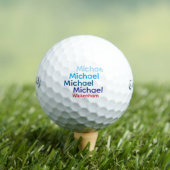 Moderne Typografie Golfers Name Golfball (Insitu T-Shirt)