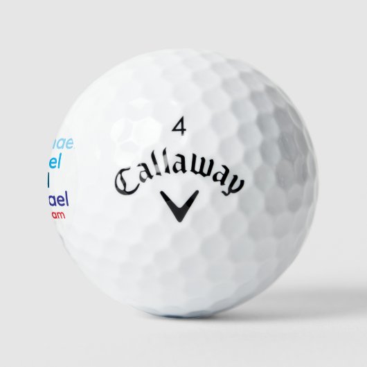 Moderne Typografie Golfers Name Golfball (Logo)