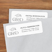 Moderne Typografie Grad Cap Rücksendeadresse