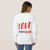 Moderne Typografie Grafik-Text-Design Sweatshirt (Schwarz voll)