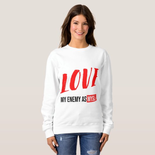 Moderne Typografie Grafik-Text-Design Sweatshirt (Vorne ganz)