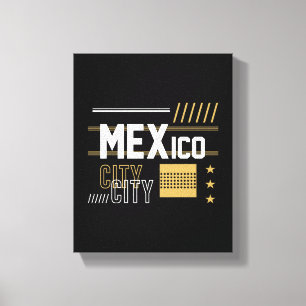 Moderne Typografie Grafikdesign Mexico City Leinwanddruck