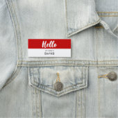 Moderne Typografie Hallo mein Name ist Namensschild (Beispiel)