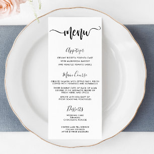 Moderne Typografie-Hand-Briefing-Menü Programm