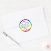 Moderne Typografie Handmade Soap Rainbow Border Runder Aufkleber (Umschlag)