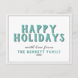 Moderne Typografie Happy Holidays Weihnachten Postkarte