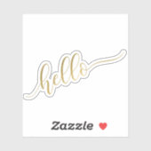 Moderne Typografie "Hello" Aufkleber (Blatt)