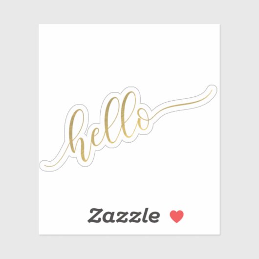 Moderne Typografie "Hello" Aufkleber (Blatt)