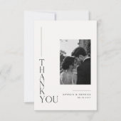 Moderne Typografie Hochzeit Danke (Vorderseite)
