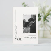Moderne Typografie Hochzeit Danke (Stehend Vorderseite)