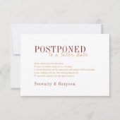 Moderne Typografie-Hochzeit im Herbst Einladung (Vorderseite)