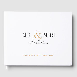 Moderne Typografie - Hochzeit im Herbst Gästebuch
