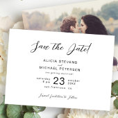 Moderne Typografie Hochzeit speichern das Datum BA Save The Date