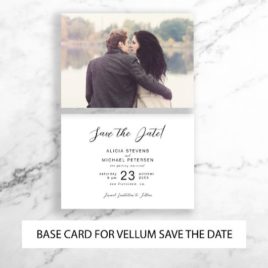 Moderne Typografie Hochzeit speichern das Datum BA Save The Date