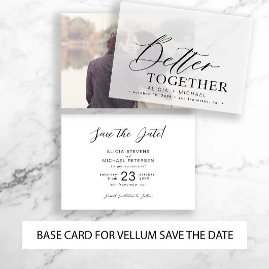 Moderne Typografie Hochzeit speichern das Datum BA Save The Date