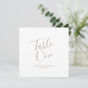 Moderne Typografie Hochzeit Tischnummer