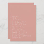 Moderne Typografie-Hochzeit zu haben und abzuhalte Save The Date (Vorne/Hinten)