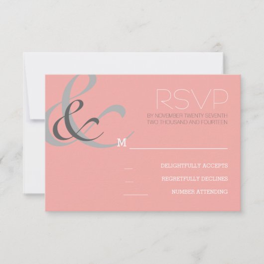 Moderne Typografie Hochzeitkarten RSVP Karte (Vorderseite)