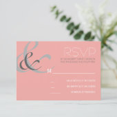 Moderne Typografie Hochzeitkarten RSVP Karte (Stehend Vorderseite)