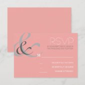 Moderne Typografie Hochzeitkarten RSVP Karte (Vorne/Hinten)