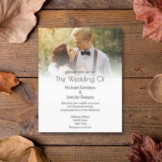 Moderne Typografie Hochzeitseinladung Foto