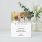 Moderne Typografie Hochzeitseinladung Foto (Stehend Vorderseite)
