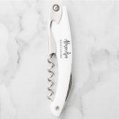 Moderne Typografie Hochzeitsgeschenk Personalisier Kellnermesser (Vorderseite)