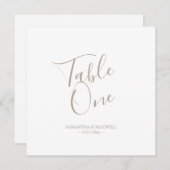 Moderne Typografie-Hochzeitsstiftung-Tischnummer Einladung (Vorne/Hinten)