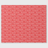 Moderne Typografie Holiday Patternfamilie Geschenkpapier (Flach)