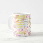 Moderne Typografie Ihr Name Kaffeetasse (Vorderseite Links)