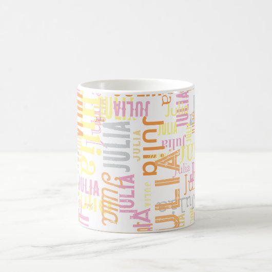 Moderne Typografie Ihr Name Kaffeetasse (Mittel)