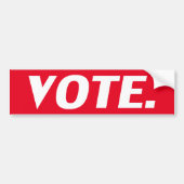 Moderne Typografie in Rot und Weiß Autoaufkleber (Vorne)