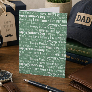 Moderne Typografie in Salbeigrün und Weiß zum Vate Karte