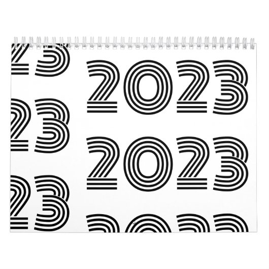 Moderne Typografie in Schwarzweiß Kalender (Titelbild)