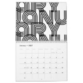 Moderne Typografie in Schwarzweiß Kalender (Jan 2027)