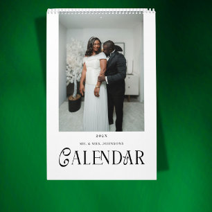 Moderne Typografie Individuelle Frischvermählte Ho Kalender