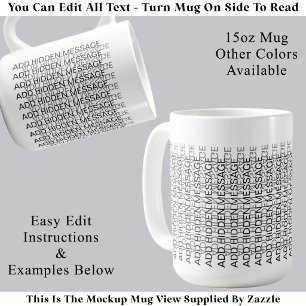 Moderne Typografie Individuelle Geheimnachricht Hi Kaffeetasse