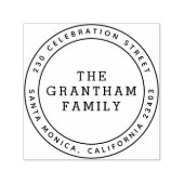 Moderne Typografie Individuelle Name Runde Rücksen Permastempel (Design)