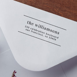 Moderne Typografie | Individuelle Name und Rücksen Permastempel