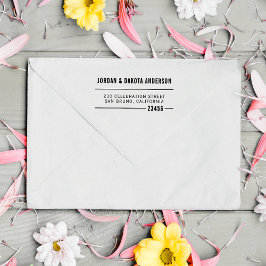 Moderne Typografie-Individuelle Namen und Rücksend Permastempel