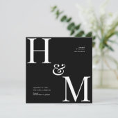 Moderne Typografie Initialen Hochzeit Termin merke (Stehend Vorderseite)