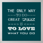 Moderne Typografie Inspiration Zitat Poster (Vorne)