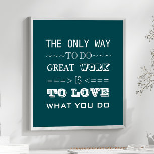 Moderne Typografie Inspirationszitat Poster