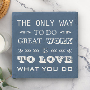 Moderne Typografie Inspirationszitat Steinuntersetzer