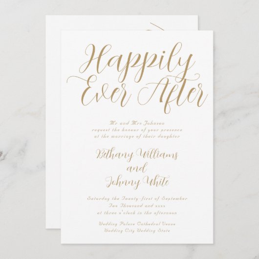 Moderne Typografie ist glücklicherweise je nach Ho Einladung (Vorne/Hinten)