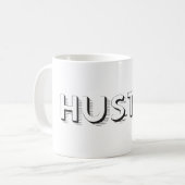 Moderne Typografie Kaffeetasse (Vorderseite Links)
