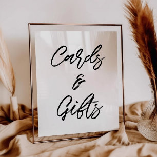 Moderne Typografie Karten und Geschenke Hochzeitsz Poster