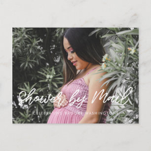 Moderne Typografie Kinderdusche per Post Foto Postkarte